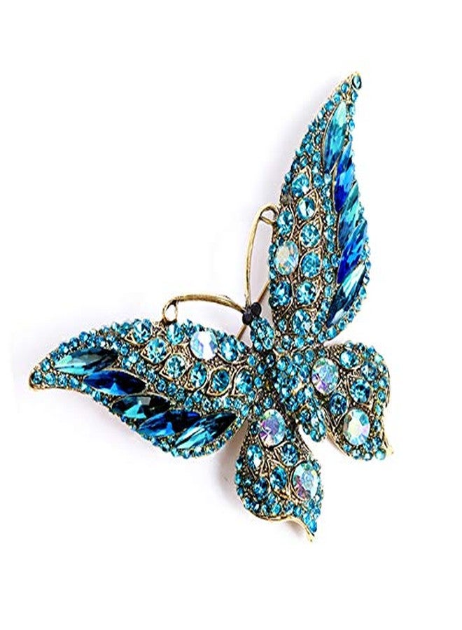 DSADKI Variety Styles Butterfly Brooch - Multi-Color Rhinestone Crystal Brooch Pin Cute Butterfly Shape Corsages Brooches Decoration Gift for Women Girls (STY3) - Image 2